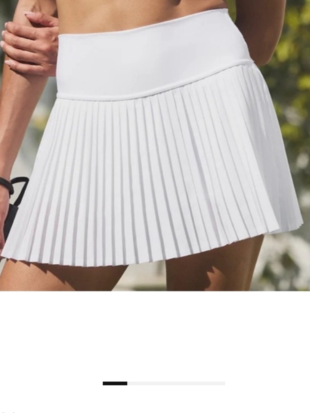 ALO Yoga White Pleated Mini Skort L